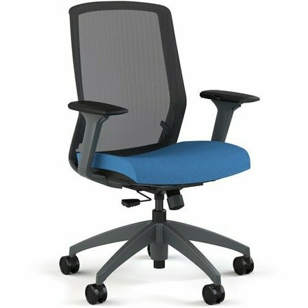 9TO5 SEATING Task Chair, Full Synchro, 25.5inx25.5inx37in-41.5in, GY/Blue NTF3160Y3A23GBU